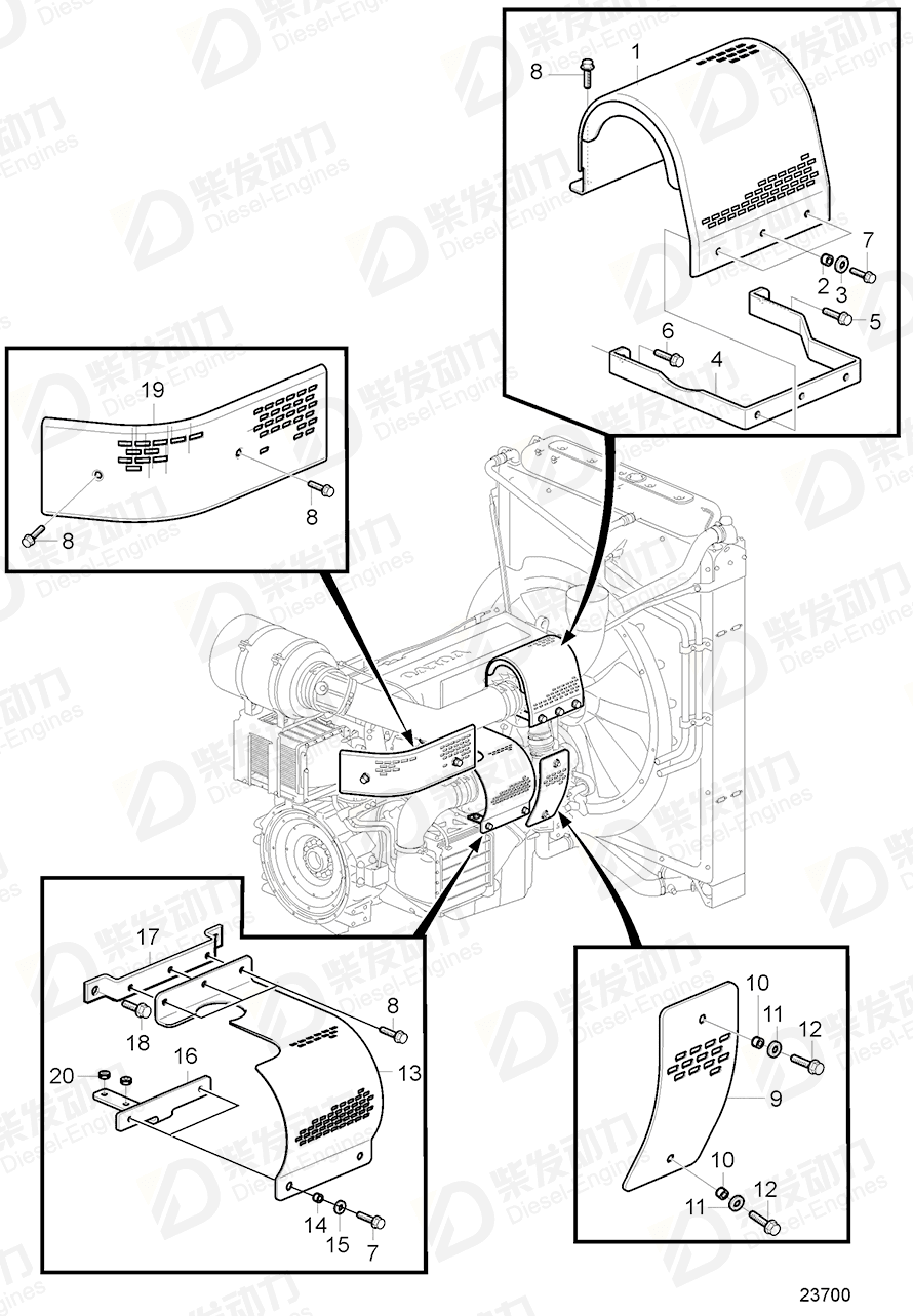 volvo penta Spacer 3830336 Drawing volvo penta Spacer 3830336 Drawing